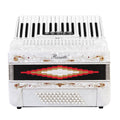 White 72 Bass 34 Keys 5 Switches Piano Accordion D41575