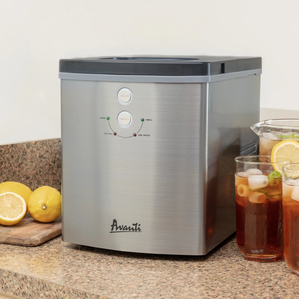 Portable Countertop Ice Maker in Stainless Steel J48545
