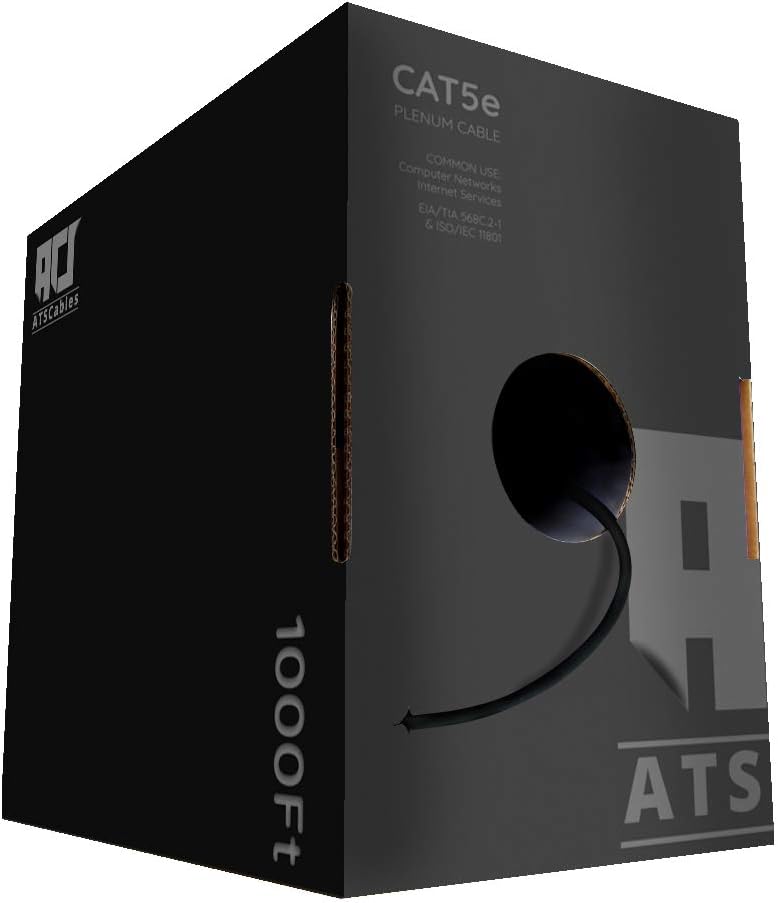 Black 1000FT 24AWG 4Pair Solid Network Cable D523057