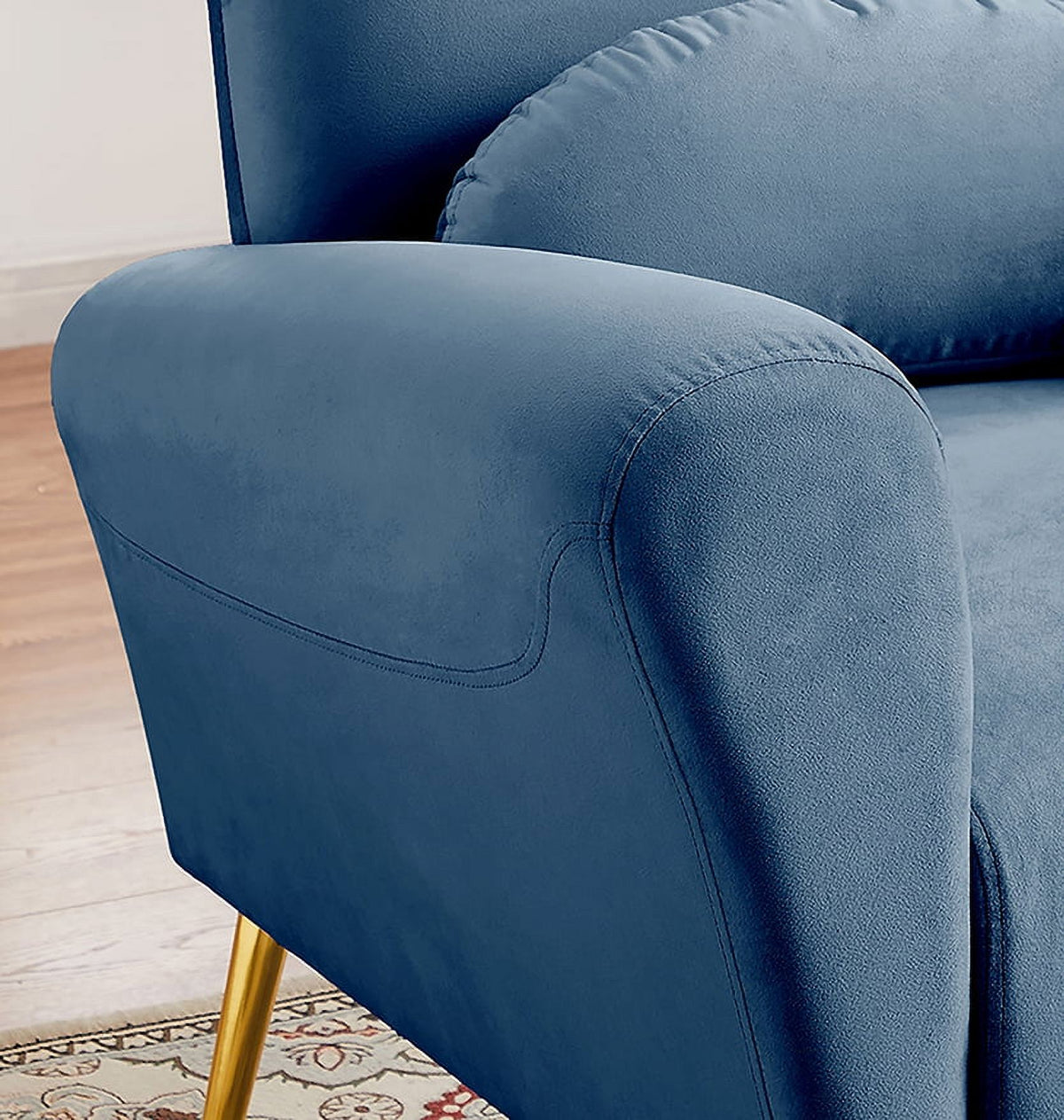 Blue Upholstered Armless Chair U448117