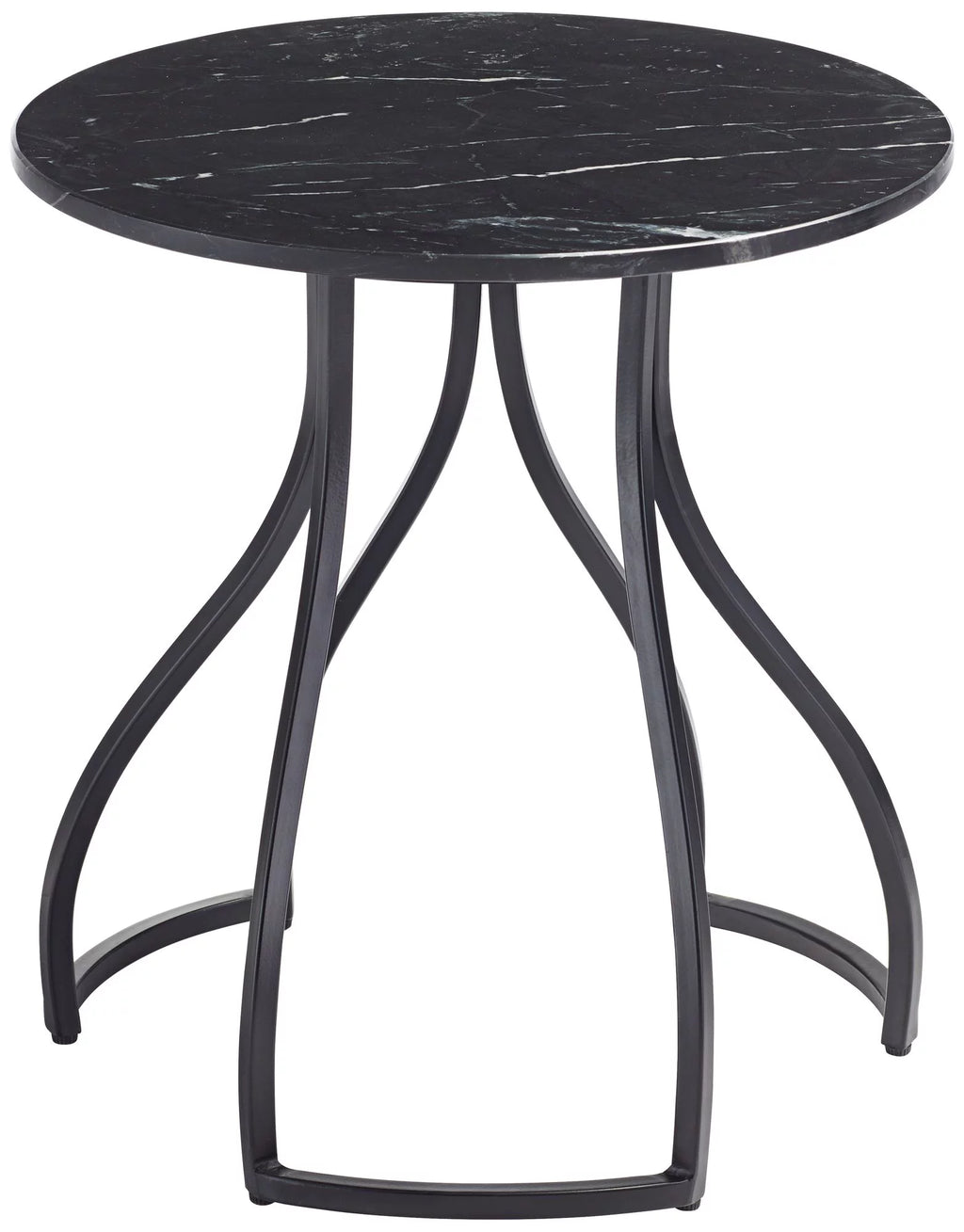 Black Marble Accent Table V432