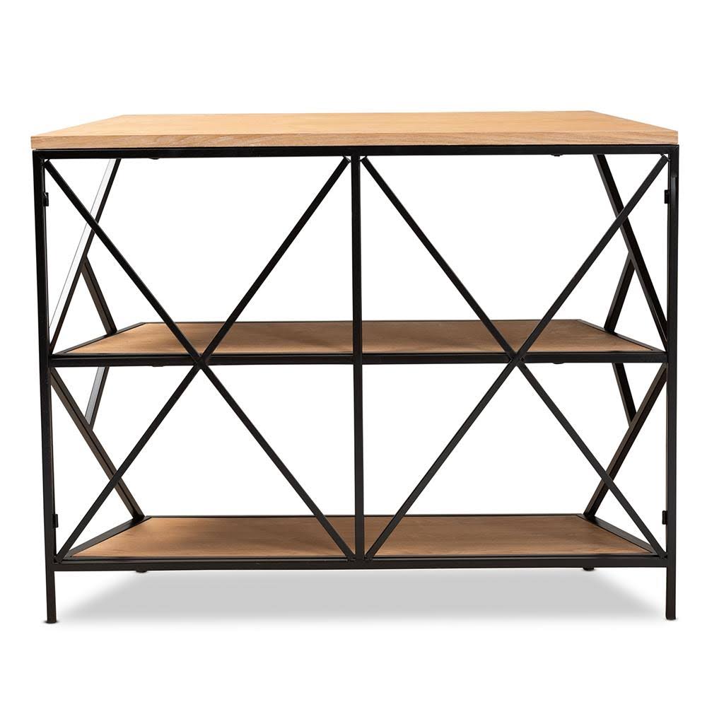 3-Tier Console Table Walnut Brown W979264