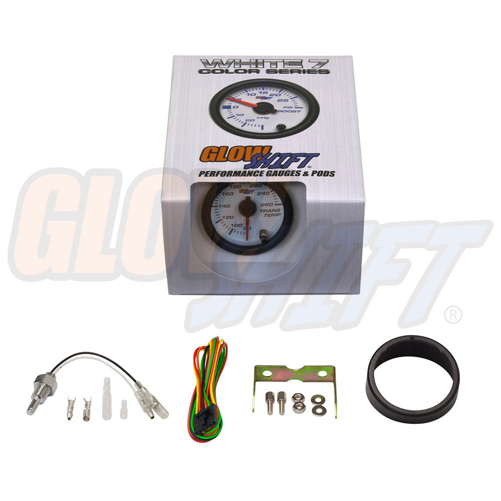 White 7 Color 260 F Transmission Temperature Gauge Kit 2-1/16" 52mm Pack of 2 N55187