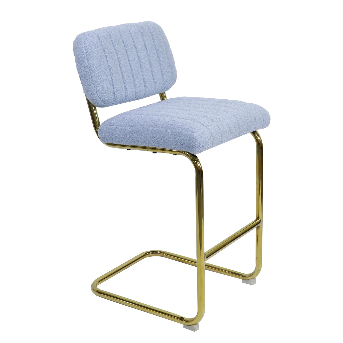 Blue Boucle Upholstered Bar Stools Set of 2 X630