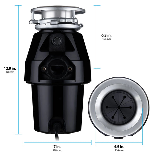 1/2 HP Garbage Disposal with Attached Power Cord E70899