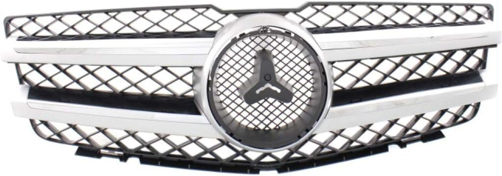 Black Shell & Insert Grille Assembly with Chrome Molding and Aluminum Trim W15692