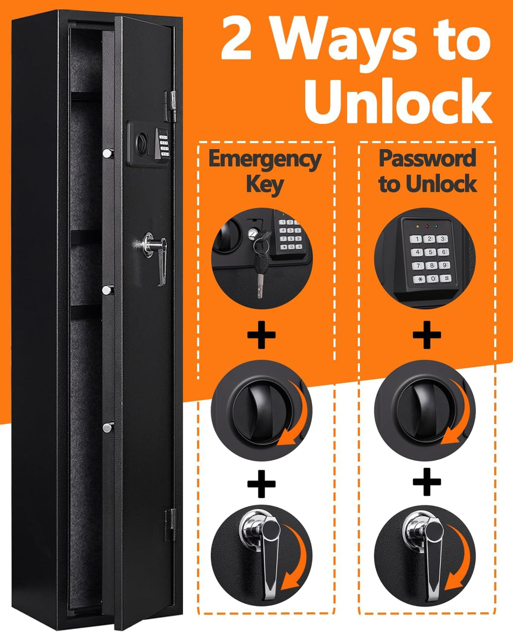 Gun Safe with Adjustable Dividers & Racks G96247