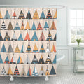 Boho Teepee Pattern Shower Curtain 66x72 inch E48774