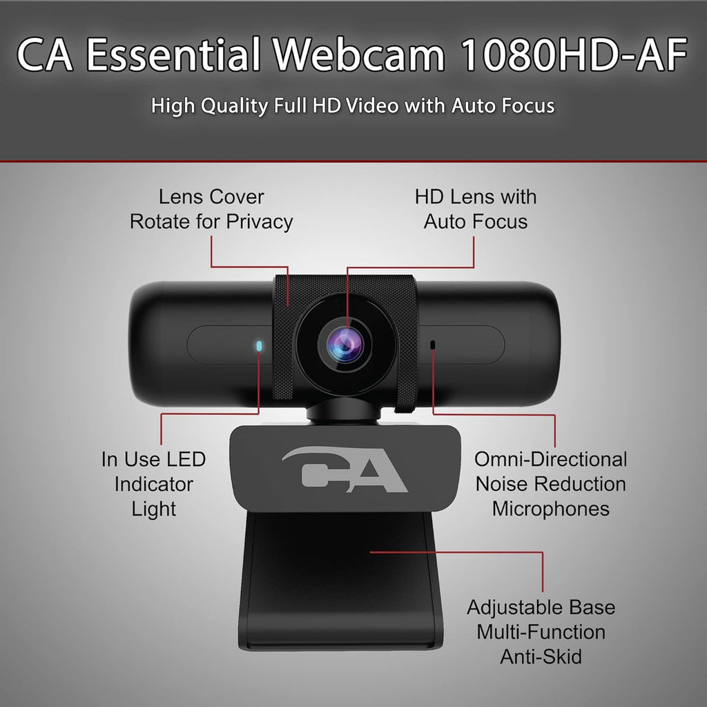 1080p 5MP USB Webcam with Dual Omnidirectional Microphones B341059