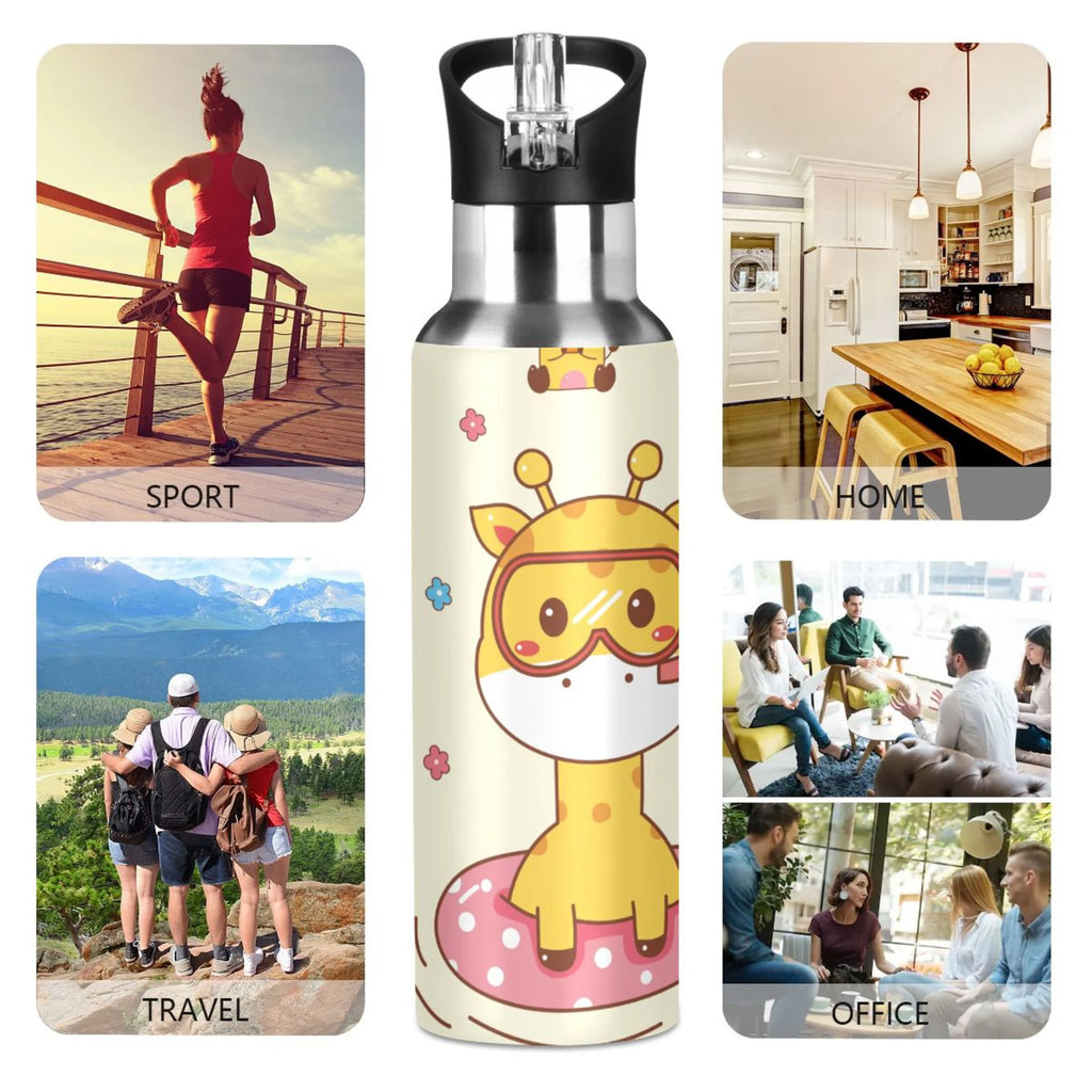 Stainless Steel Insulated Water Bottle with Straw Lid Z96804