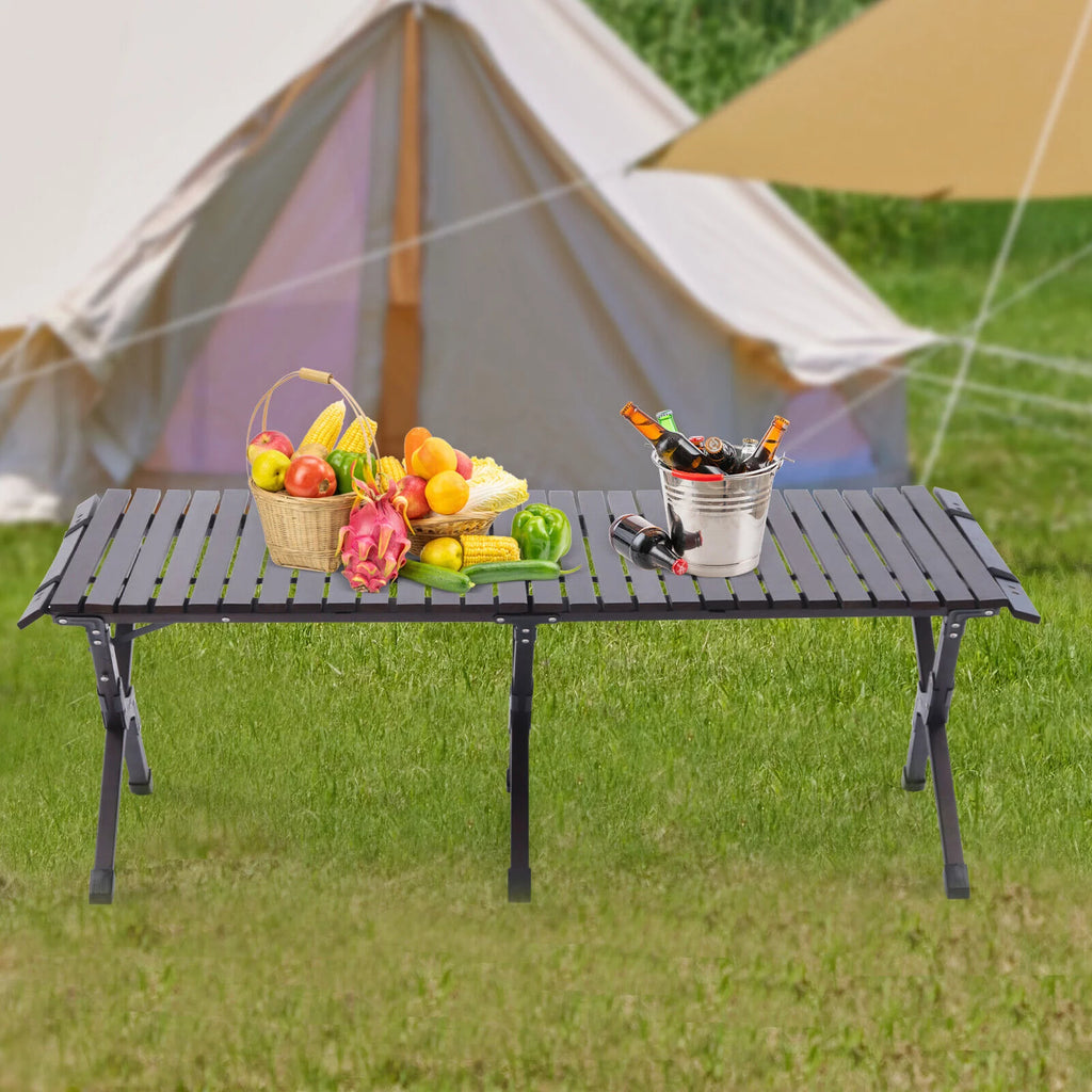 Portable Wood Folding Picnic Table Q929531