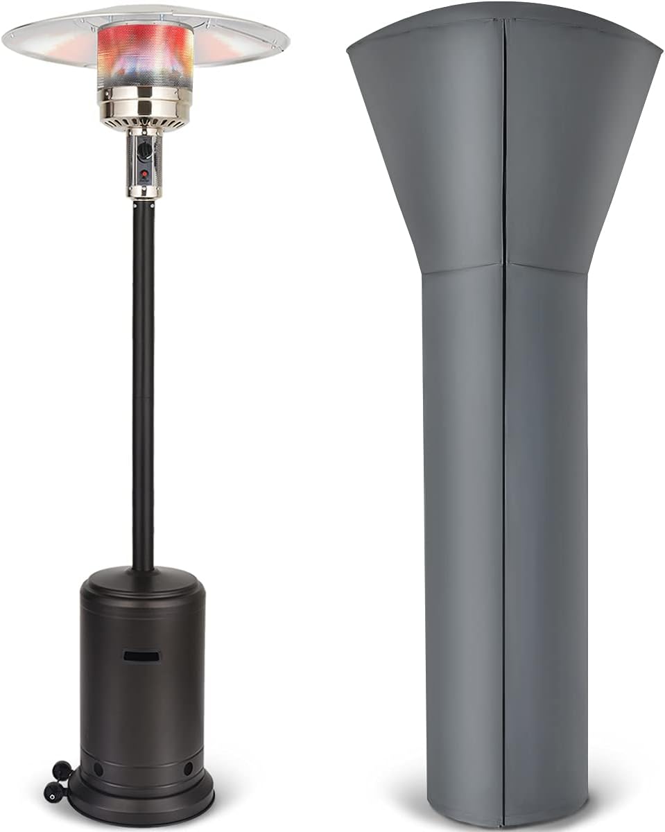 Bronze Propane Patio Heater with Portable Wheels R697