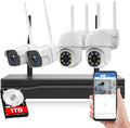 8 Channel 2X IP Cameras 2X PTZ Cameras 1TB HDD Wireless Outdoor Security Camera System R404
