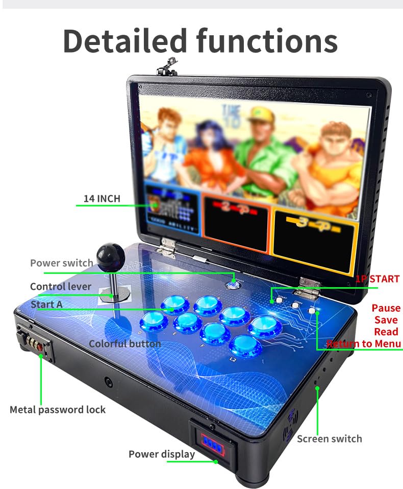 14 inch Portable Retro Video Game Console O5622