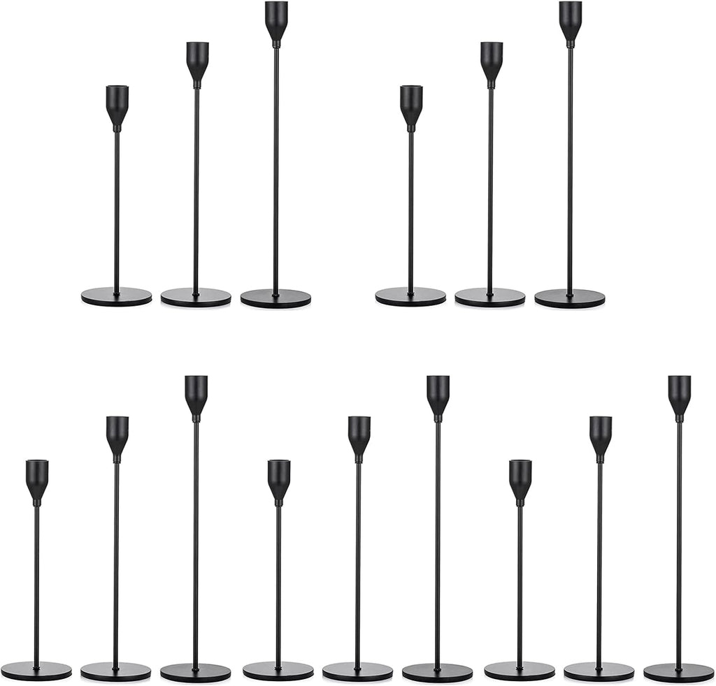 Black Taper Candle Holders Set of 3 H660