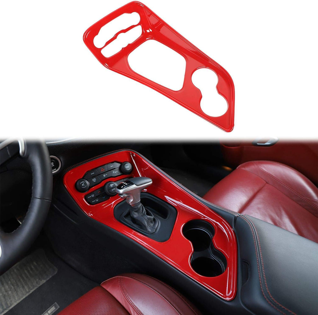 Red Carbon Fiber Gear Shift Panel Trim Y9179