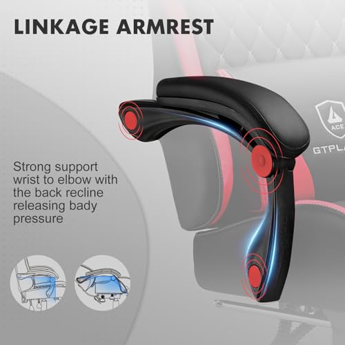Black High Back Leather Ergonomic Gaming Chair with Footrest W408451