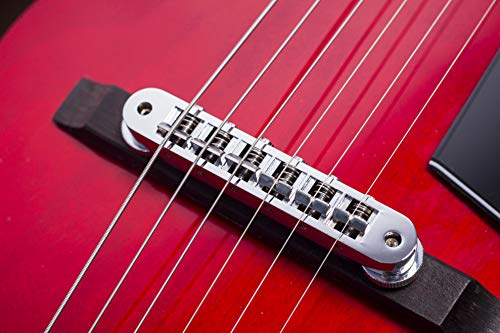 Red Hollow Body Electric Guitar H3232