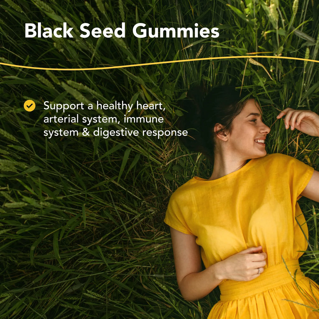 Black Seed Gummies, Pomegranate Flavor - 60 Gummies - Non-GMO - 30 Servings G894