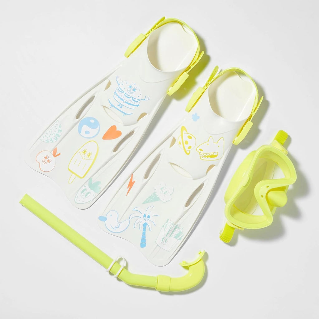 Kids Snorkel Set Medium Yellow Y344