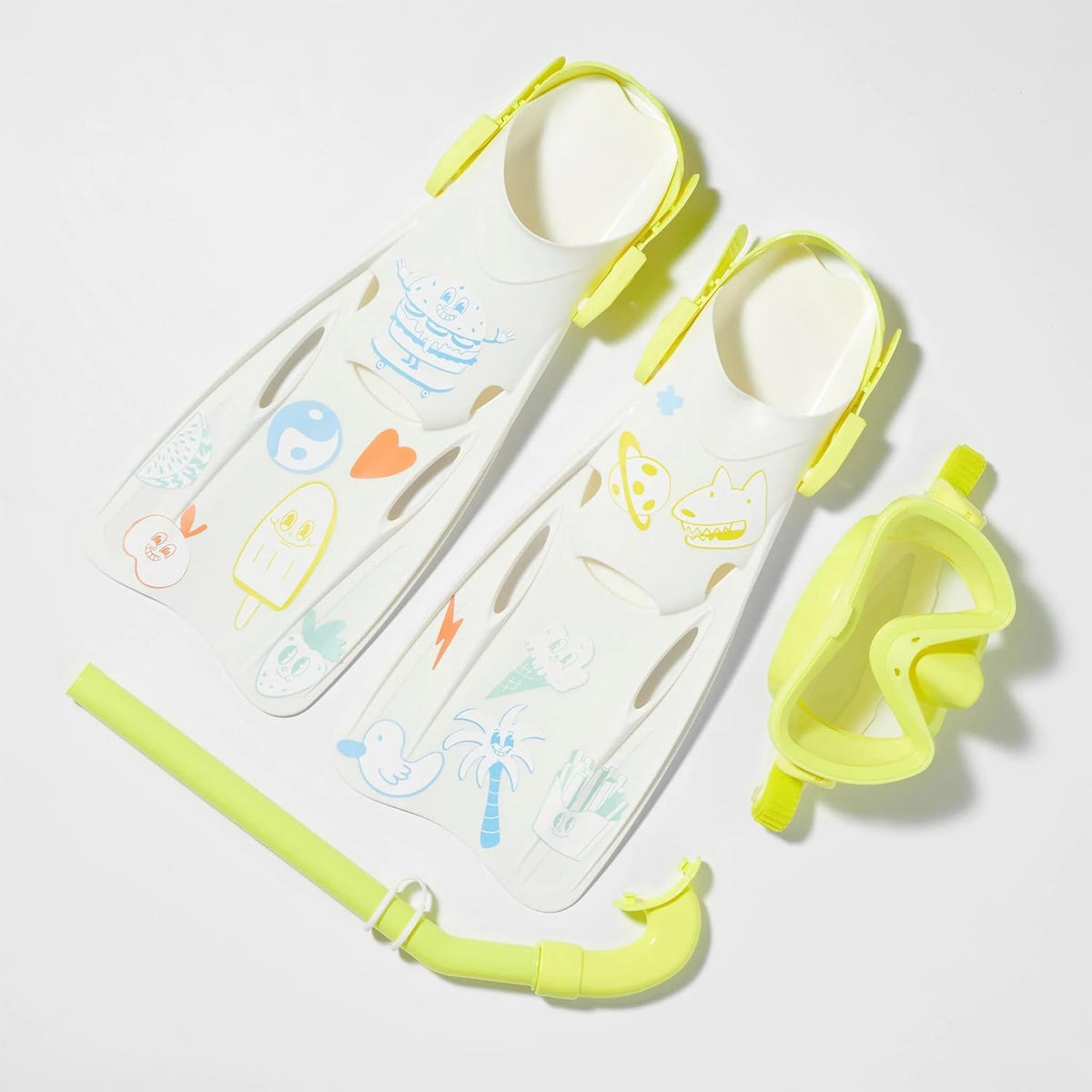 Kids Snorkel Set Medium Yellow Y344