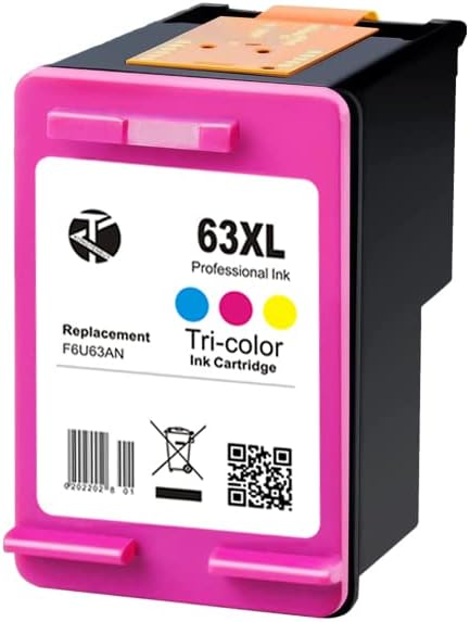 Remanufactured 63XL Ink Cartridge Replacement (2 Black 1 Tri Color) Pack of 2 B59616