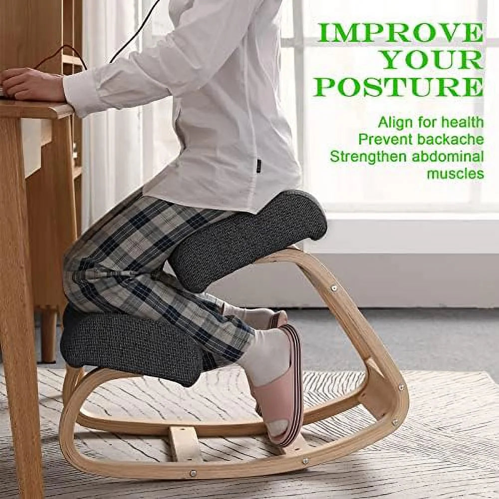 Ergonomic Kneeling Chair Grey Q22648