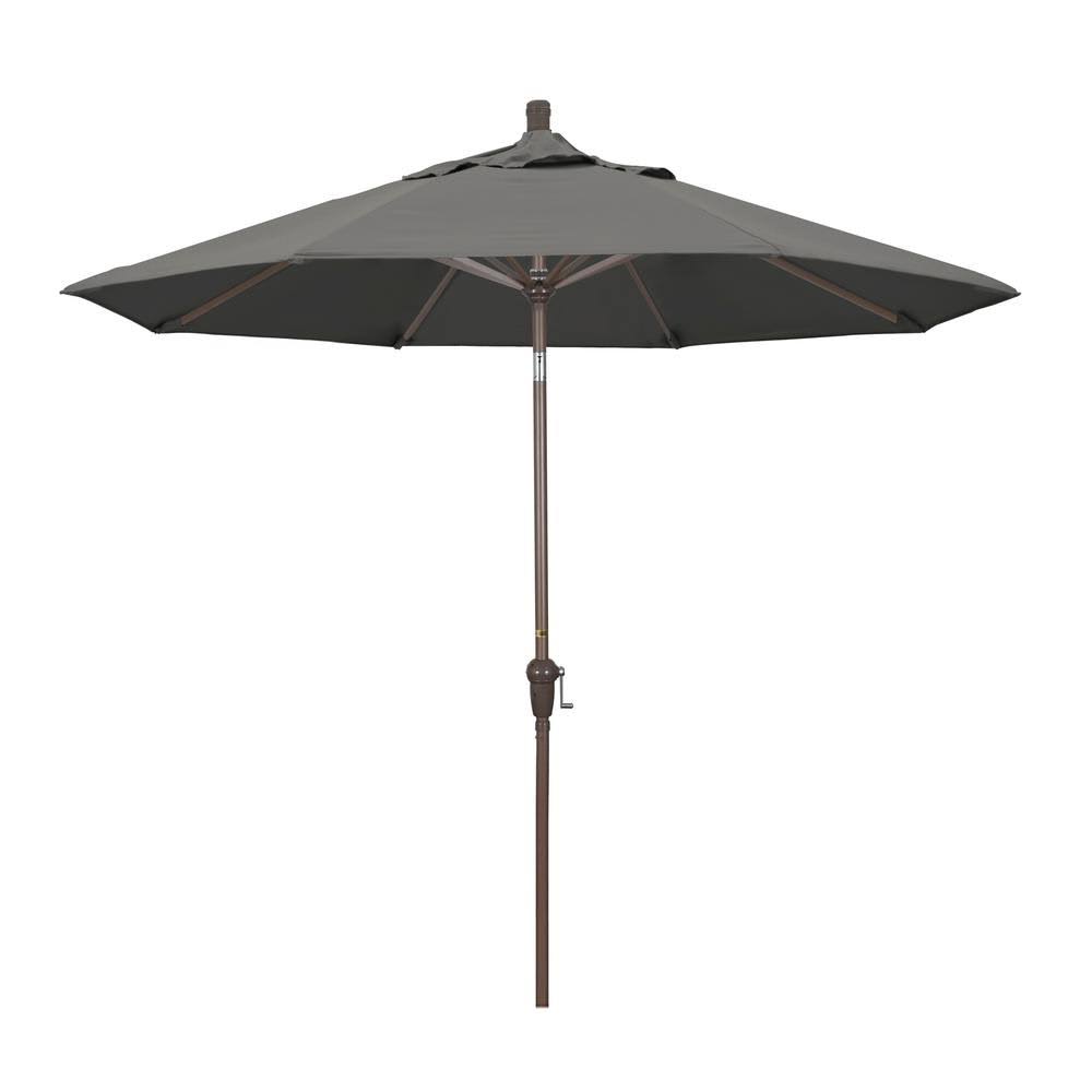Patio Umbrella with Aluminum Pole Aluminum Ribs Auto Tilt Crank Lift T4772