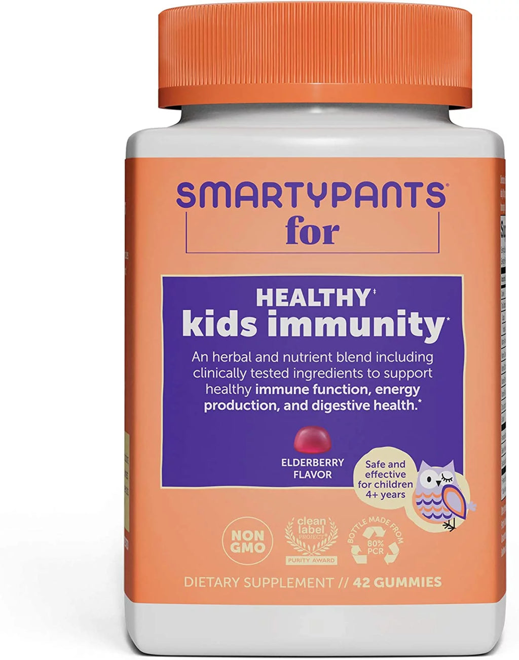 42 Ct Kids Gummy Multivitamins with Vitamins C, D, A, Zinc, Ginseng, Prebiotic, Probiotics, 3 Billion CFU, Pack of 6 I396