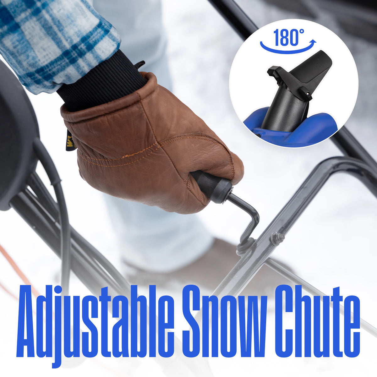 23" 15A Corded Electric Snow Blower with LED Lights Y981467