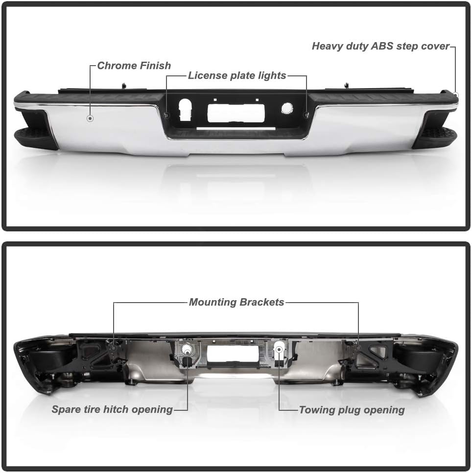 Chrome Rear Step Bumper Assembly K56876
