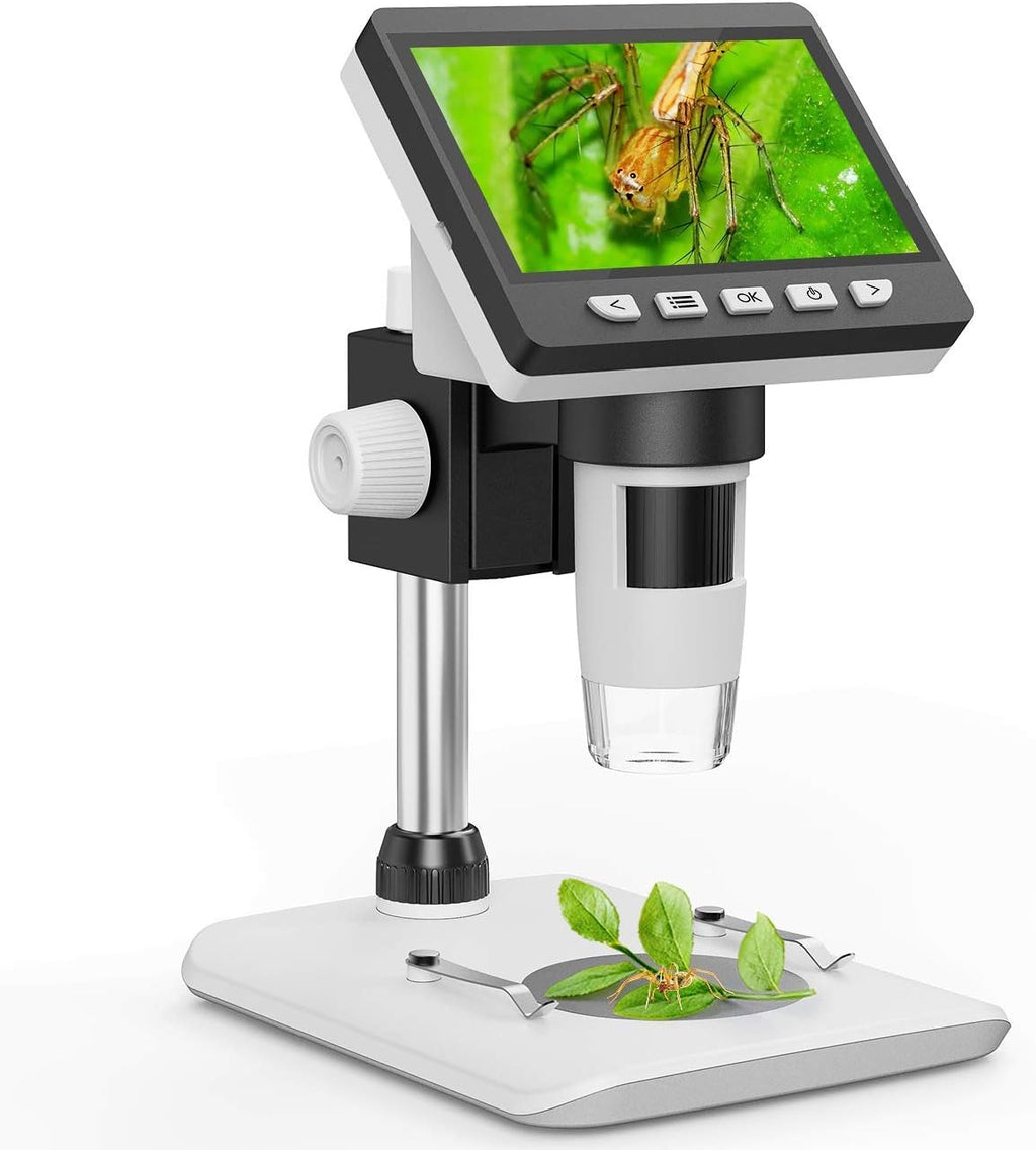 4.3 inch 50X-1000X Magnification HD 2 Megapixels USB Microscope with 32G TF Card H124
