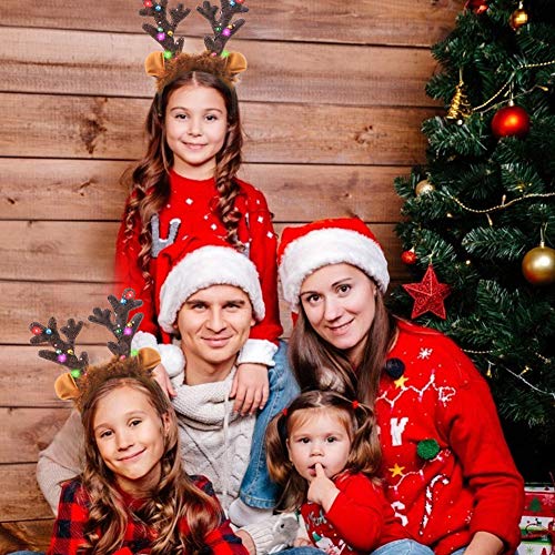 LED Reindeer Antlers Headband with Bells J8341