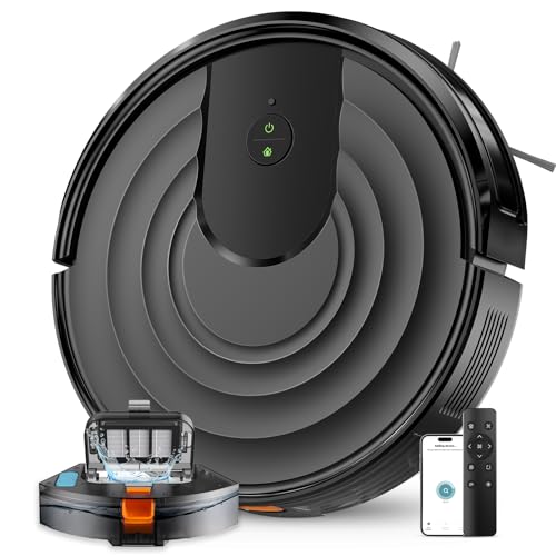 Robot Vacuum and Mop Combo 5000Pa 650mL 2 in 1 Self-Charging Robotic Vacuum N758657