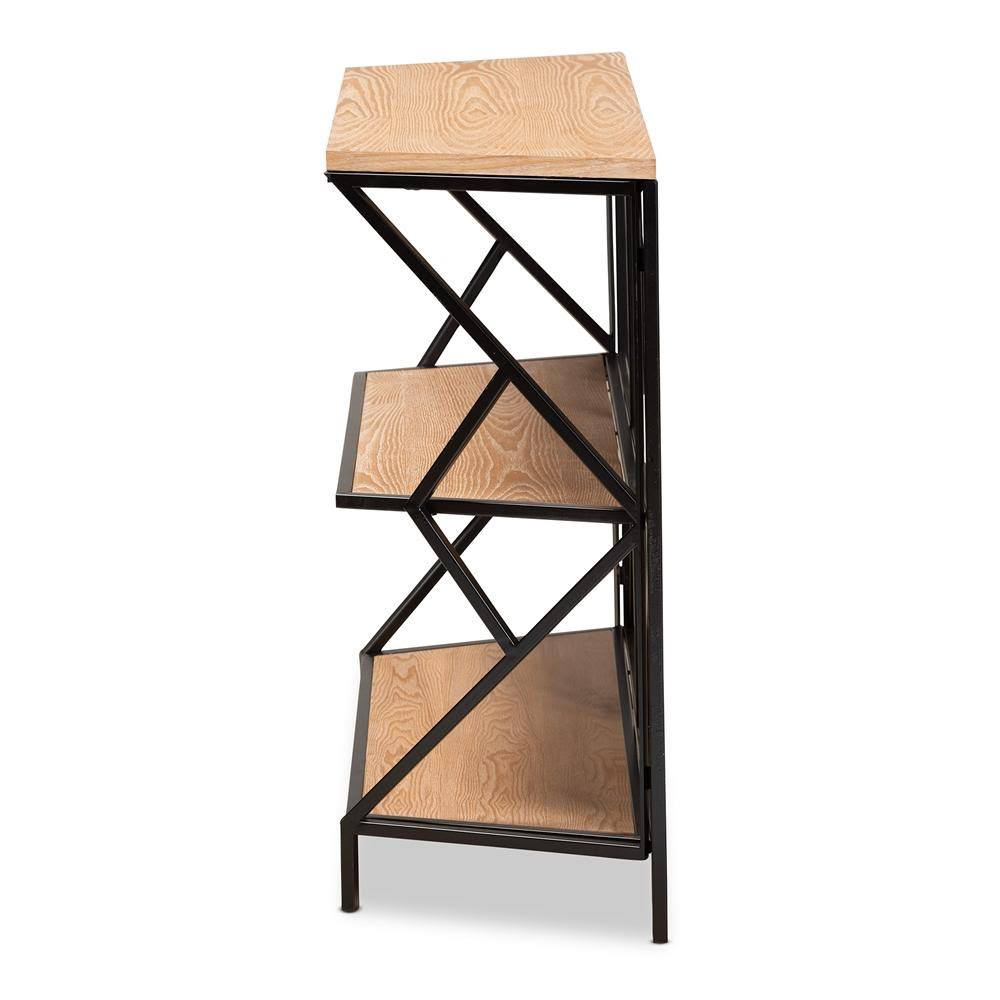 3-Tier Console Table Walnut Brown W979264