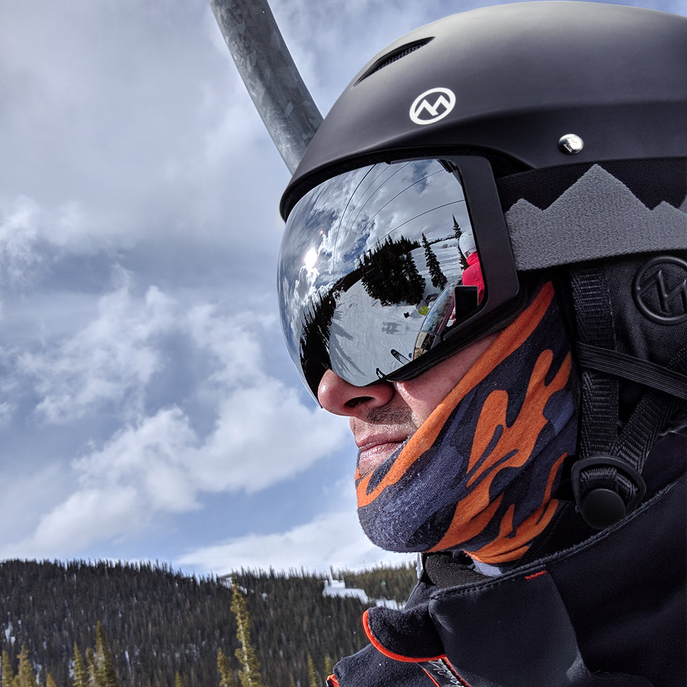 Black Adjustable Ski Helmet J393