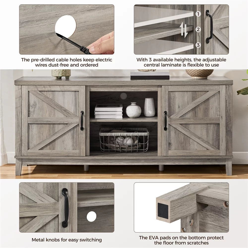 Gray Storage TV Stand V403