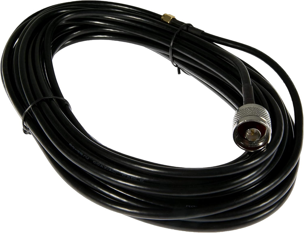 Outdoor Fiberglass ADS-B Antenna with N-Connector, RG58 Cable Extension, SMA Connector, Mounting Hardware, Weatherproof, 1090MHz Z598033
