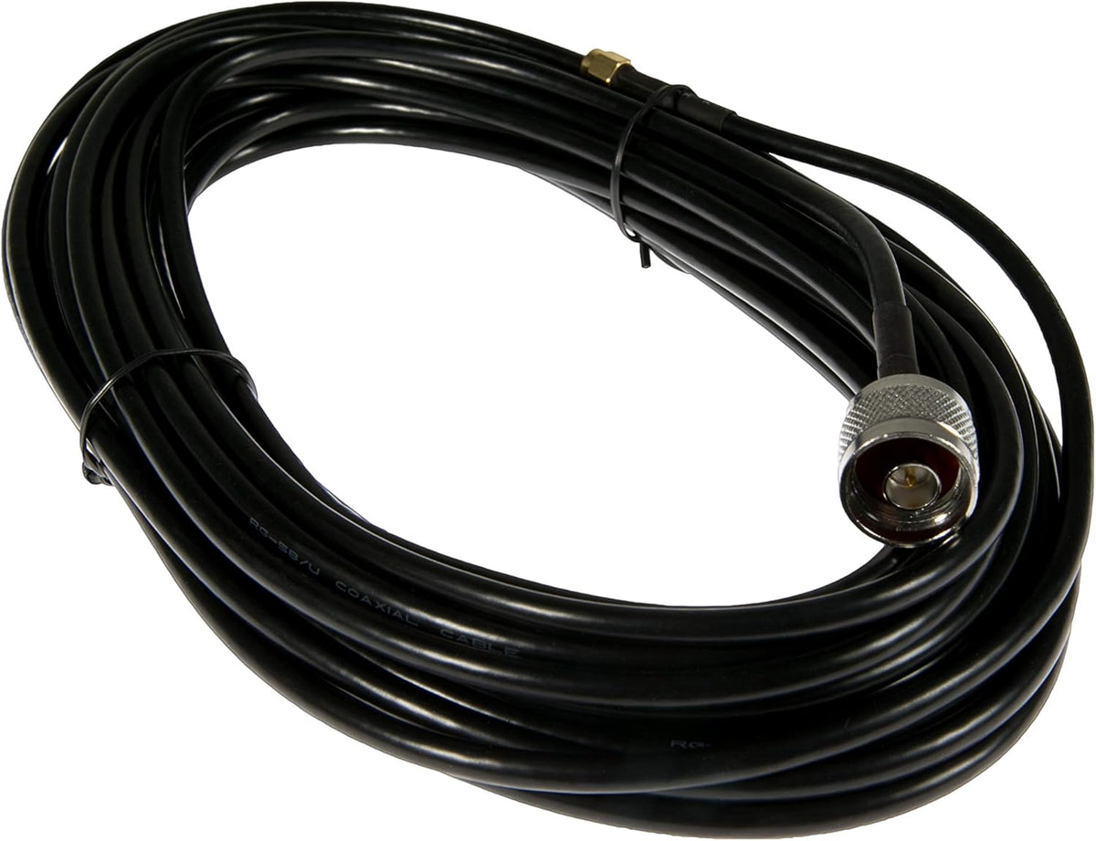 Outdoor Fiberglass ADS-B Antenna with N-Connector, RG58 Cable Extension, SMA Connector, Mounting Hardware, Weatherproof, 1090MHz Z598033