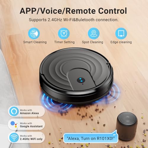 Robot Vacuum and Mop Combo 5000Pa 650mL 2 in 1 Self-Charging Robotic Vacuum N758657