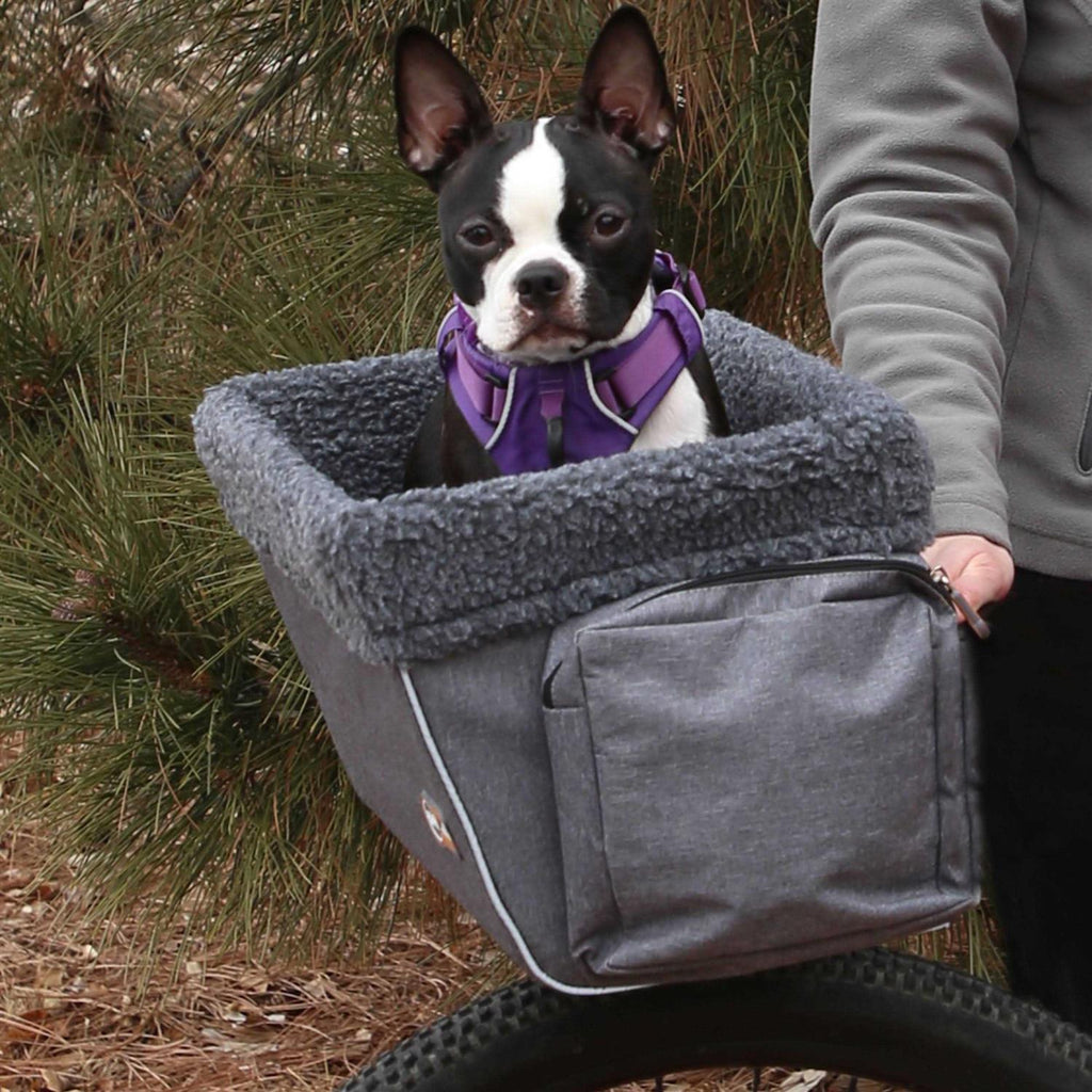 Gray Pet Travel Bike Basket K254097