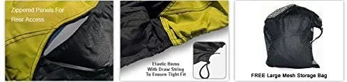 Yellow/Black All Weather Jet Ski Cover with Trailer Straps and Storage Bag Z72625