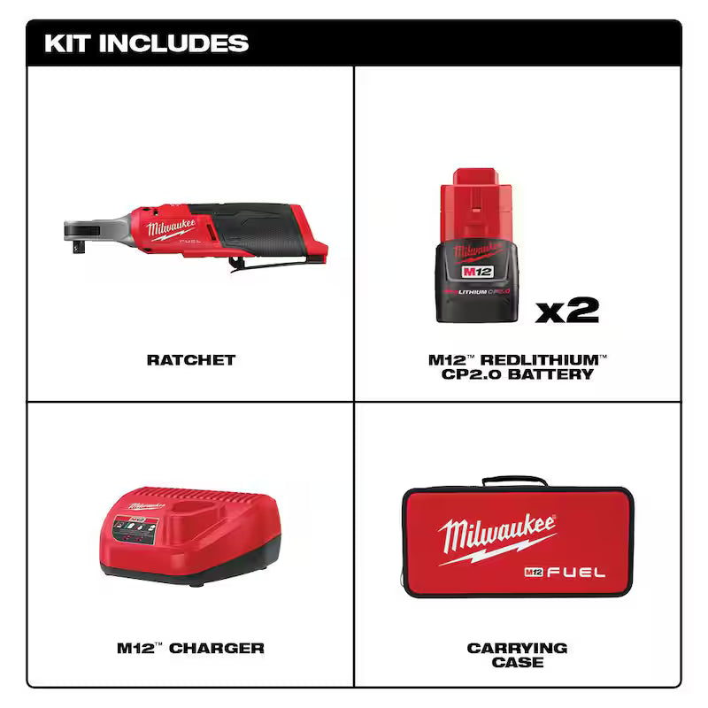 12V Lithium-Ion Brushless Cordless High Speed 3/8 in. Ratchet Kit Z4973