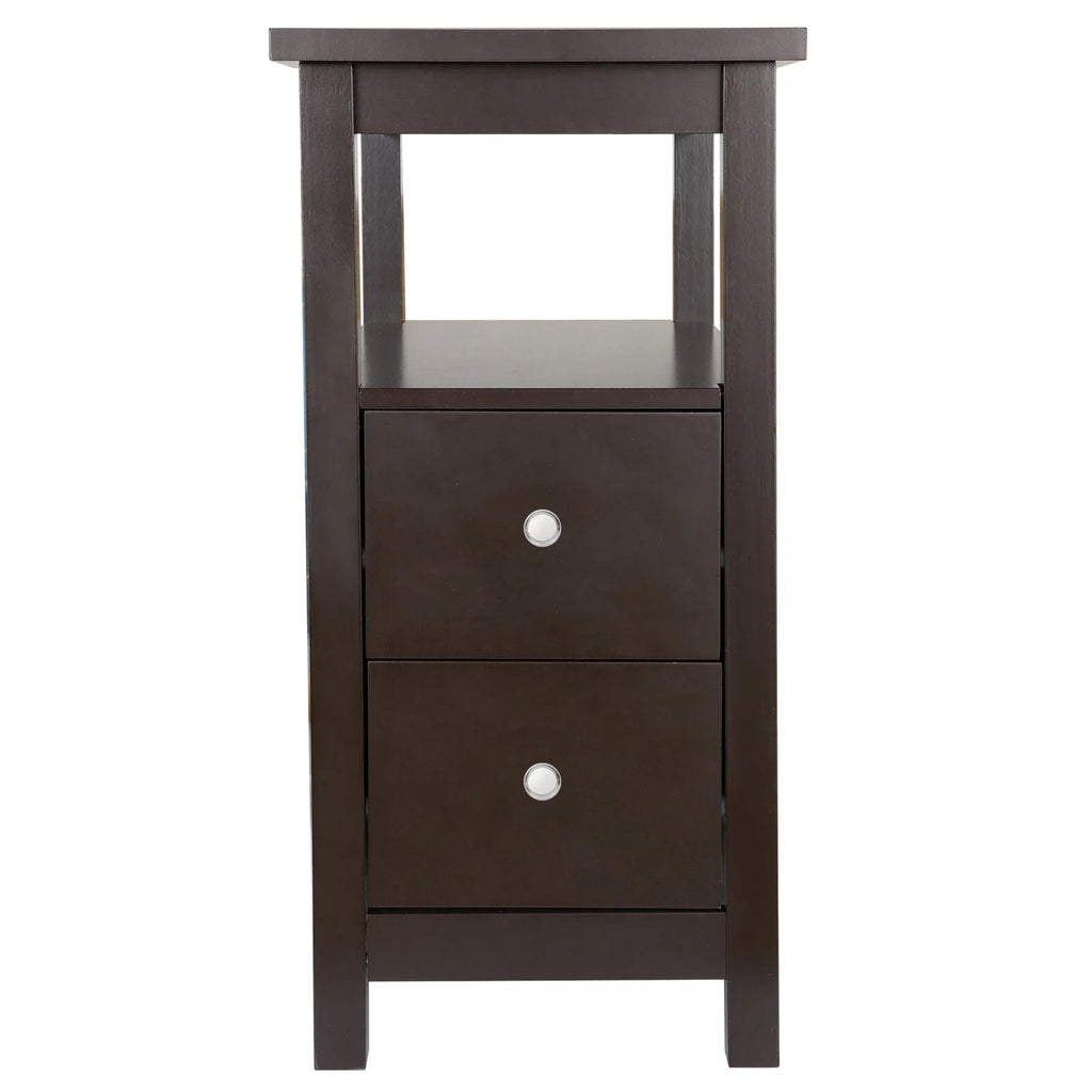 Chairside End Table with 2 Drawer and Shelf T478590