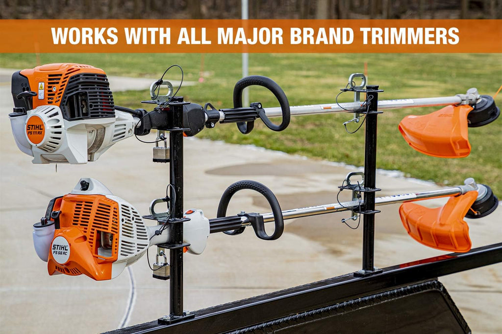 2 Channel Lockable Trimmer Rack, Black S81891