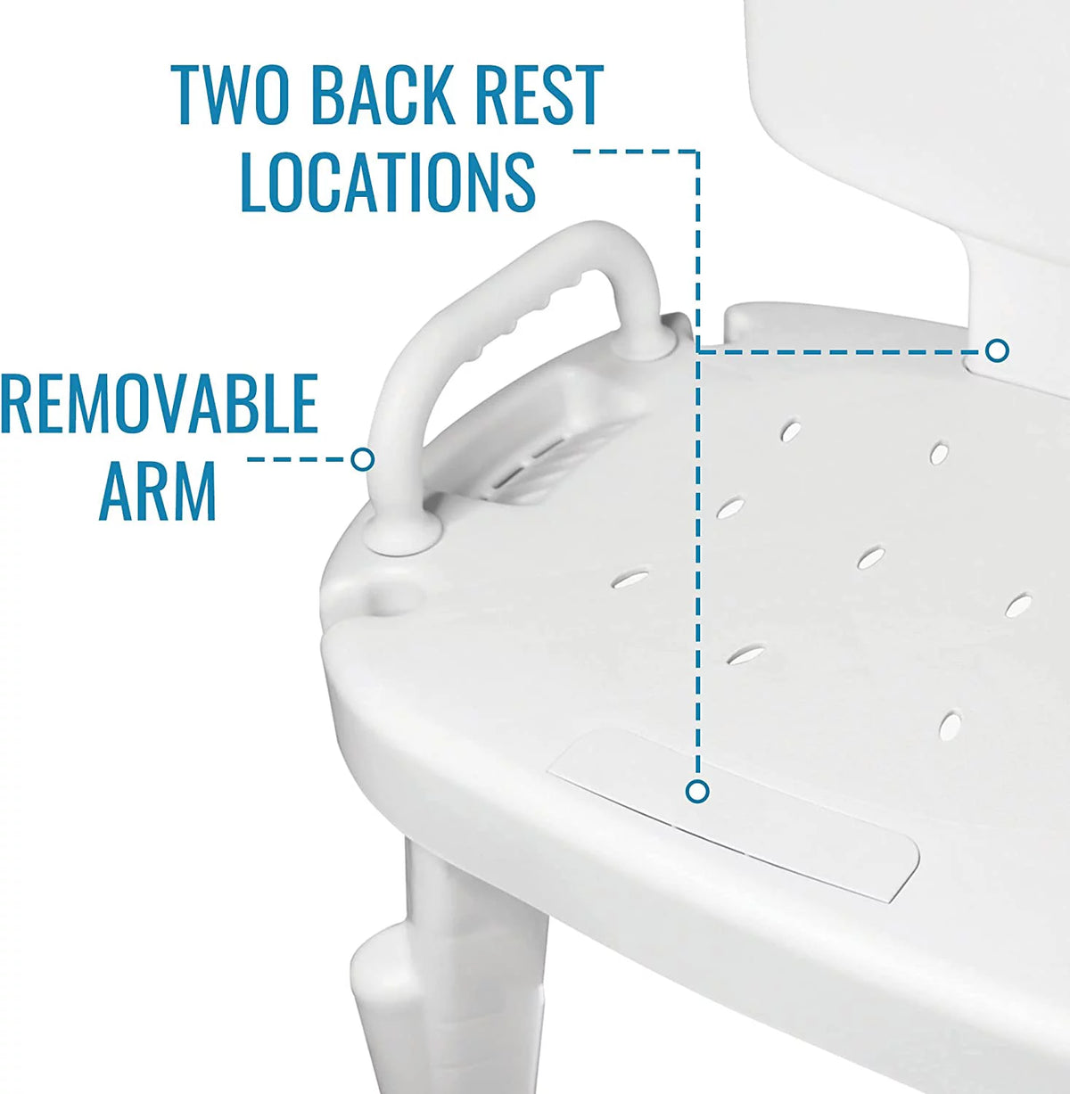 Tool-Free Universal Transfer Bench for Bathtubs & Showers M248326