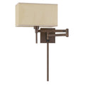 12x22 Wall Swing Arm Reading Lamp with Fabric Shade Rust L1366