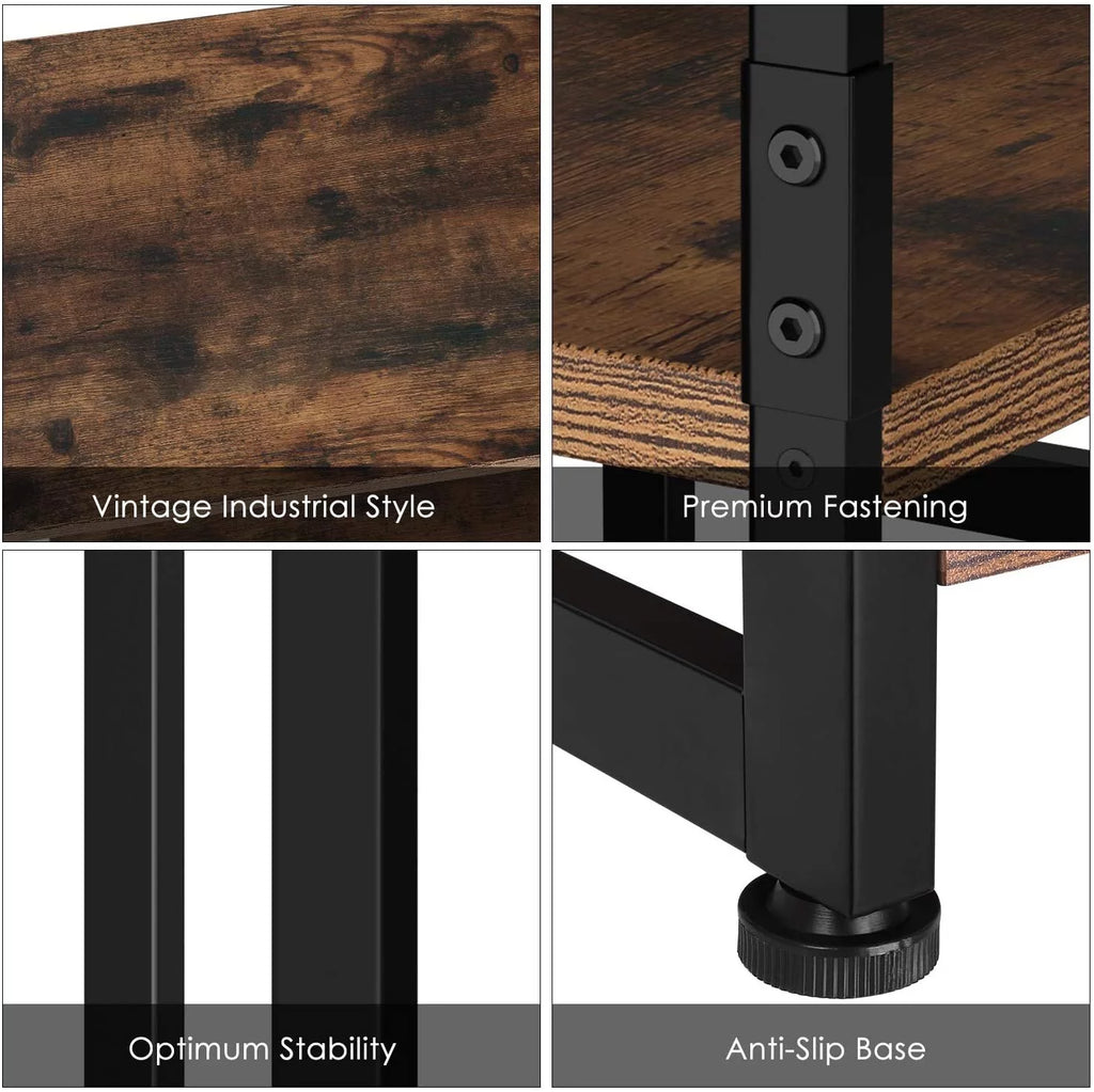 Tall Narrow 5 Tier Wood Iron Bookshelf A583222