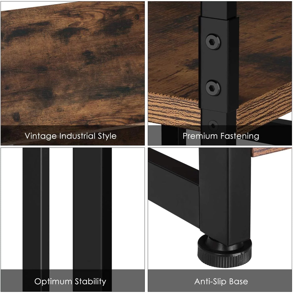 Tall Narrow 5 Tier Wood Iron Bookshelf A583222