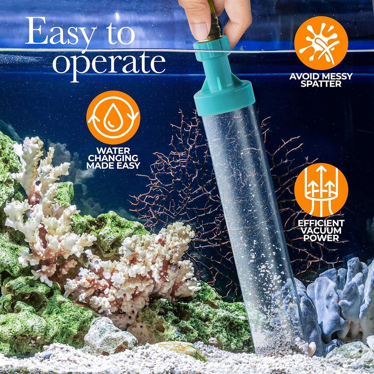 Aquarium Gravel Cleaner with Water Control Valve T893